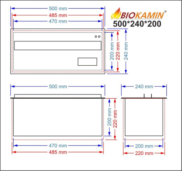 Gőzkandalló 500 3D mélység 240 mm 1 szín 2