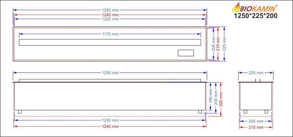 Gőzkandalló 1250 3D mélység 225mm 7 színben