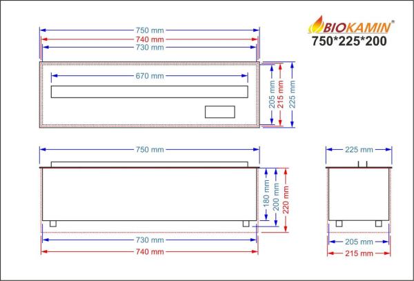 Gőzkandalló 750 3D mélység 225mm 7 színben