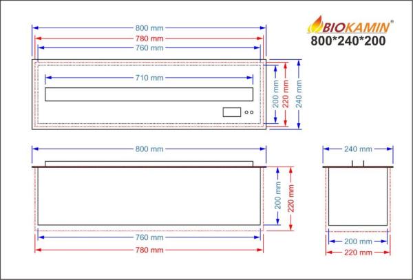 Gőzkandalló 800 3D mélység 240mm 1 szín Alapmodell