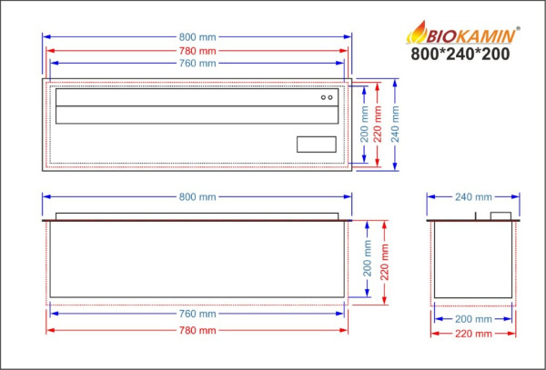 Gőzkandalló 800 3D mélység 240 mm 1 szín Alapmodell 1